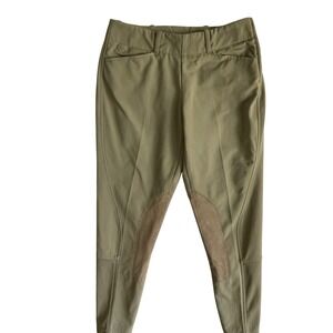 Ariat Pro Series Womens Riding Pants 26R Equestrian Beige Knee Patch Breeches‎
